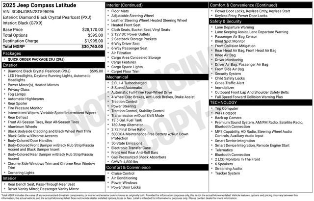 2025 Jeep Compass Latitude 4x4