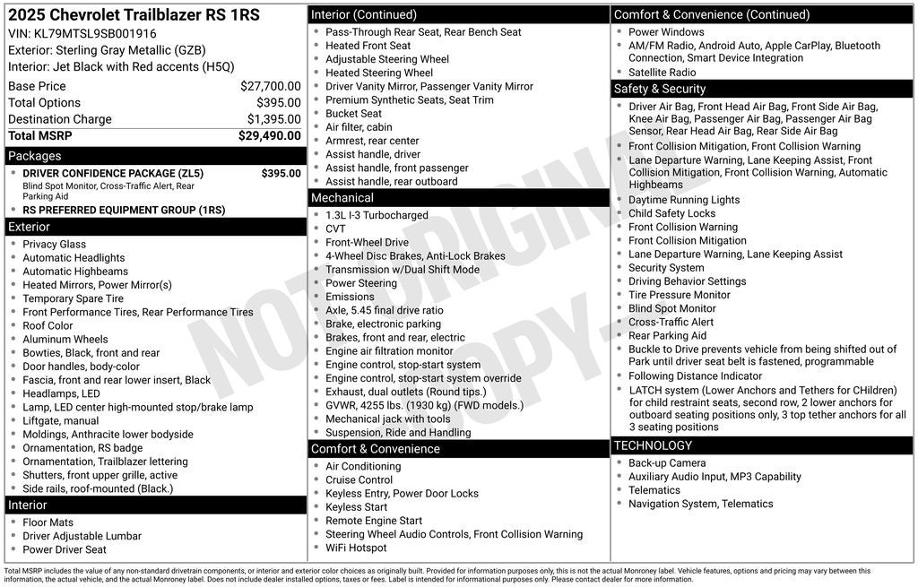 2025 Chevrolet TrailBlazer RS