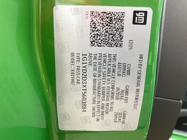 2026 Chevrolet Corvette Z06 1LZ