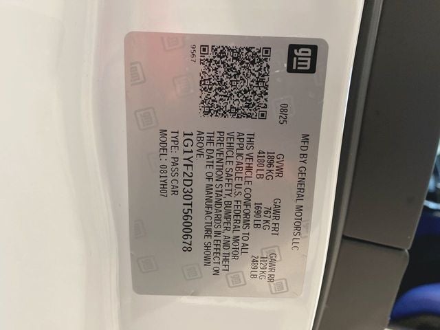 2026 Chevrolet Corvette Z06 3LZ