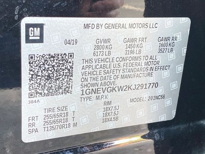 2019 Chevrolet Traverse LT Cloth w/1LT