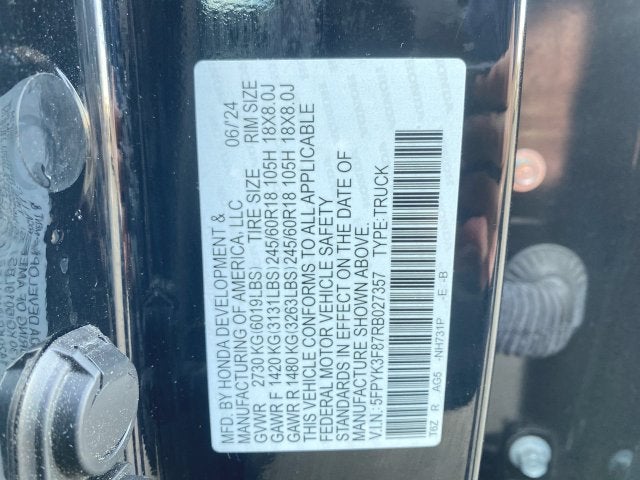 2024 Honda Ridgeline Black Edition