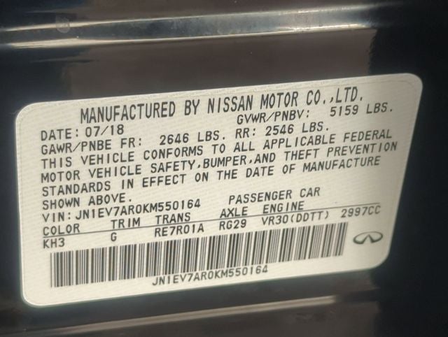 2019 INFINITI Q50 3.0t LUXE