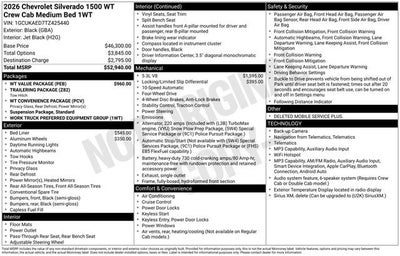 2026 Chevrolet Silverado 1500 WT