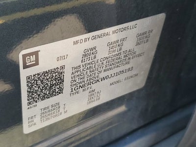 2018 Chevrolet Traverse LT Cloth