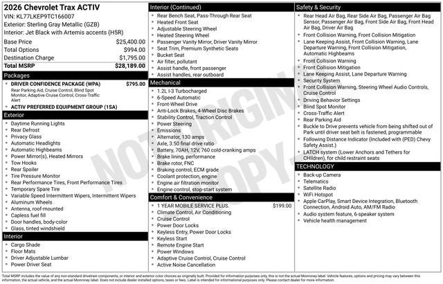 2026 Chevrolet Trax ACTIV