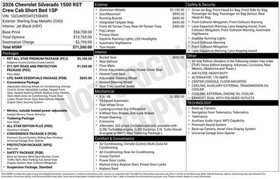 2026 Chevrolet Silverado 1500 RST
