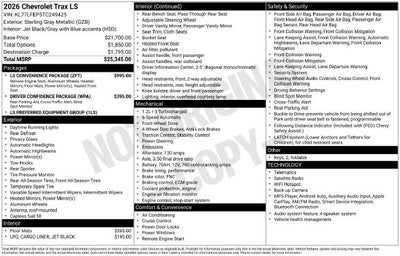 2026 Chevrolet Trax LS