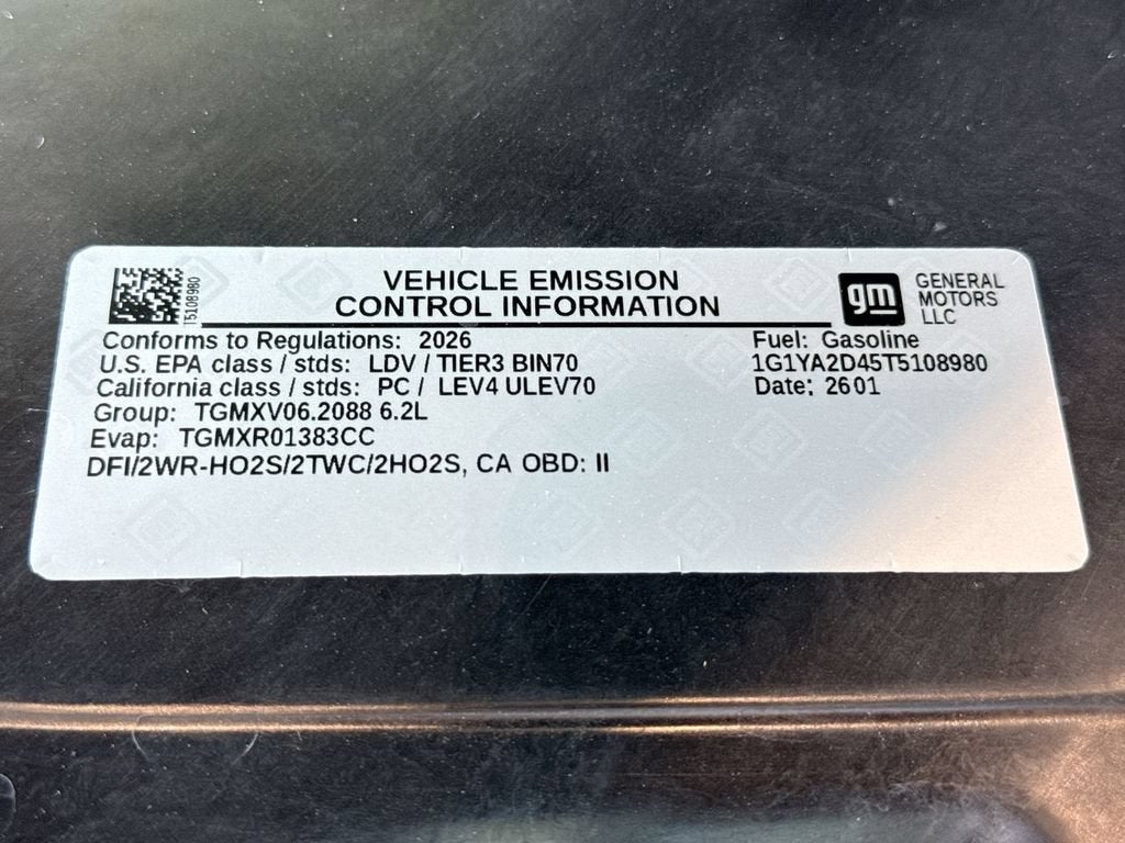 2026 Chevrolet Corvette Stingray 1LT
