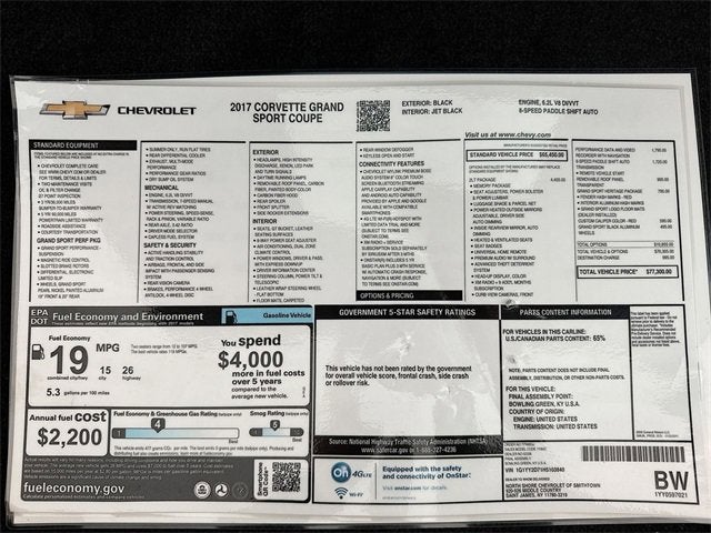 2017 Chevrolet Corvette Grand Sport Grand Sport 2LT